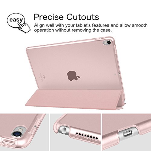 Fintie iPad Pro 10.5 Hülle – Ultradünn Superleicht Schutzhülle mit Lichtdurchlässig Rückseite Abdeckung Smart Cover Tasche mit Auto Schlaf / Wach und Standfunktion für Apple iPad Pro 10,5″ Zoll Display 2017 Neue Modell, Roségold - 6