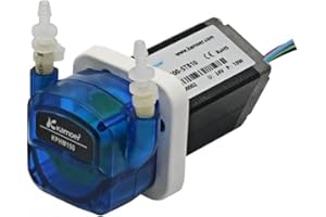 K KAMOER Kamoer KPHM100-STB10 Small Life high-Precision Low Flow peristaltic Pump 24V Stepper Motor Long Service Liquid dosing Pump 0~180ml/min with 3 mm ID ×5mm OD BPT Tube