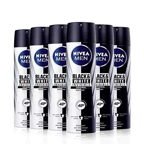 6 desodorantes Nivea Men Black & White Invisible Original por 9,56€ (marcando aplicar cupón en compra recurrente)