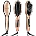 Bestidy Hair Straightener Brush,Ceramic Heating Straightening Irons Anti Scald,LCD Display- For Silky Hair (Golden)