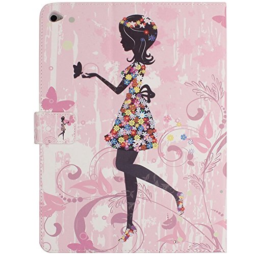 Für iPad 2 Hülle,Für iPad 3 Schutzhülle Tasche Case – Funyye Smart Cover Leder Case Schutz Hülle Tasche Für iPad 4,[Blume Fee Mädchen Kristall Diamant Muster] PU leder Kunstleder Schutzhülle Tasche mit Ständer Für iPad 2/3/4 + 1x Stylus Pen – Kleider Prinzessin - 2