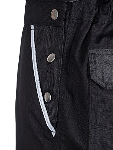 TMG® – Herren Latzhose für Mechaniker – strapazierfähig – Schwarz - 5