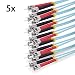 Produktbild TPFNet 5er Pack 0,5m LWL Multimode Kabel ST/ST OM3 Duplex 50/125µm 10 Gigabits