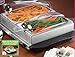 Uzo1 Buffet Server / Food Warming Tray (Stainless Steel / Black / Clear) (7"H x 17"W x 20"D)