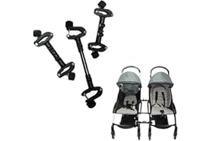 GCDN Connecteurs De Poussette, 3Pcs Bébé Panier Assembler Connecteur Joint Linker Poussette Jumeau Bébé Connecter Adaptateur en Plein Air pour Tout-Petit Accessoire(Black)