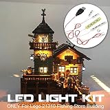 Material: Plástico Kit de bricolaje de iluminación con luz LED para Lego Ideas Old Fishing Store 21310 Building Blocks