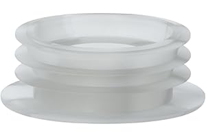 Hulthor Internal Flush Cone for Toilet Cistern – Clear Rubber Seal for Flush Pipe and WC Cistern Connection – Universal Fit Toilet Cistern Seal Washer for 1½” Pipes