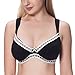 La Isla Women's Cotton Soft Cup Underwire Maternity Nursing Bra Black 38D