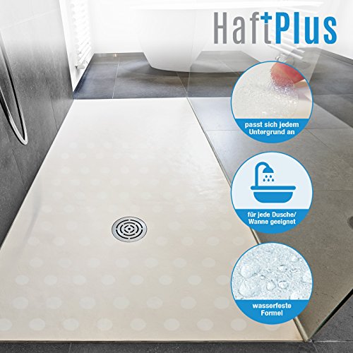 HAFTPLUS Anti-Rutsch-Sticker – Mehr Sicherheit Für Ihre Dusche Badewanne. 28 Stück Transparente Antirutsch-Aufkleber Ø 35 mm. - 4