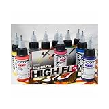 Set of ten- 1 oz bottles Golden High Flow Acrylic Transp 10 Color Set