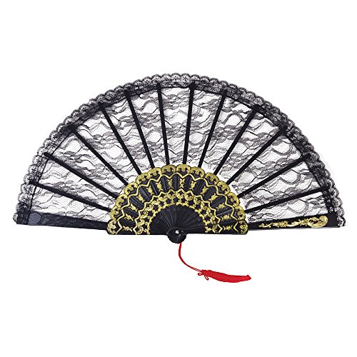 Imagen principal de Black Lace Hand Fan (accesorio de disfraz)