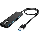 USB 3.0 Hub USB Adapter with 4 USB 3.0 Ports, Ultra-Slim USB Adapter Compatible for Mac Pro, PS4, MacBook Air, Surface Pro, X