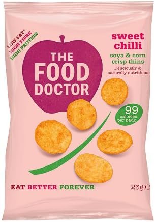 The Food Doctor Sweet Chilli Corn and Soya Crisp Thins, 23g