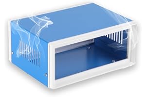 LANTRO JS Scatola di giunzione in metallo blu, custodia per strumenti per progetti elettronici fai-da-te 170x130x80mm