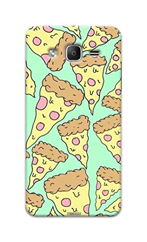 Fundook® Designer Printed Back Cover/Hard Case for Samsung Galaxy On5 Pro (Pizza Design/Patterns) - Green - H639