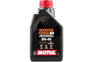 MOTUL Huile moteur Scooter Power 5W-40 Huile entièrement synthétique Huile API SP MA 4T 1 L