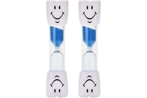 KUOXAN 2 Pcs Kids Toothbrush Timer - 2 Minute Hourglass Fun Bathroom and Kitchen Accessories for Dental Hygiene, Kids Habit Education Timer
