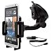 Produktbild Mobilefox ® 360 ° Car Holder with In-Car Charging Cable for Smartphone HTC One (M8) One (M7) / One S / SV / One X / One V / One mini / Mini One / One XL / One MAX / Desire 500 / 510 Desire / Desire 300 / 310 / Desire / Desire C Desire X