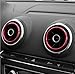 Produktbild Audi A3 S3 Sportback Limousine 8V Lüftungsdüsen Lüftungsgitter Zierringe rot
