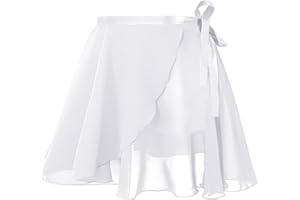 AYBUY Damen Ballettrock Wickelrock, Tanz Rock aus Chiffon Mit Verstellbare Taille Krawatte, Gymnastik Ballettrock Geeignet für Mädchen und Frauen