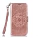 Price comparison product image Galaxy S7 Case, COOSTOREEU Mandala Flower PU Leather Wallet Stand Flip Case Cover for Samsung Galaxy S7, Rose Gold