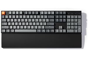 Keychron Silicone Palm Rest Black, Repose-Poignet Ergonomique pour Clavier mécanique K10 / C2 / C2 Pro