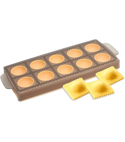 Stampo Per Ravioli RISOLI' - In Alluminio Per 36 Ravioli, Con Mattarello Legno, Made In Italy