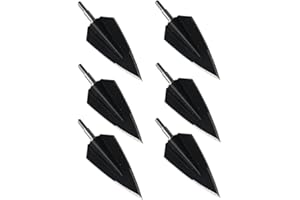 e5e10 6Pcs Black Dragon 150 Grain Broadheads Arrow Tips Crossbow Mechanical Arrowhead