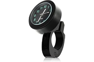 Vokmon Accessoires de moto - Support de guidon - Montre de vélo - Étanche - Montre numérique - Montre de guidon universelle - Noir