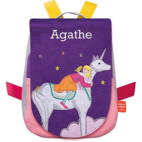 L'Oiseau Bateau Sac à dos enfant Licorne personnalisé d'un prénom