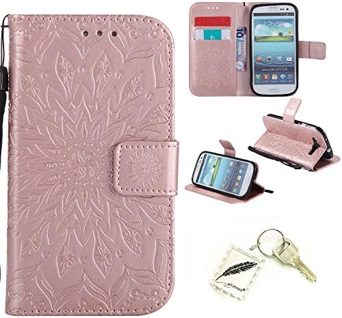 Slim Lightweight Soft Flexible Polyurethane Silicone Shockproof Protective Bumper Case Cover for Samsung Galaxy S3 GT-I9305/I9300 with Dust Plug and Photo Frame Keyring 8