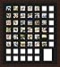 Produktbild Bilderrahmen multivues Schwarz 52 foto(s) 8x8 and 1 foto(s) 13x18 Passepartout Schrägschnitt, Wand Bilderrahmen 93x88 cm Elegante Brown, 3.3 cm breiten Holzleisten