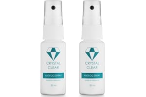 Crystal Clear® Spray Anti-buée Efficace et Durable - Fabriqué en Europe - Anti-Fog Spray - 30 ML - Spray Anti-buée pour Lunettes de Natation et de plongée