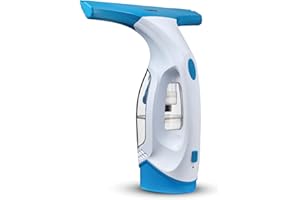 Tower T131001 Cordless Window Vac Cleaner with Rechargeable Battery, 150ml Water Tank, 20W, Cool Blue
