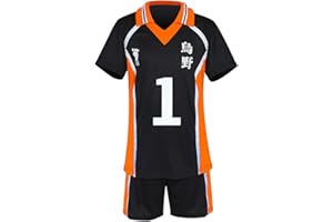MINIDORA Conjunto de Camiseta y Pantalones Cortos Hinata Shoyo Hombre Manga Corta Camiseta Karasuno High School Voleibol Club