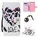 Produktbild PU Galaxy A3 (2017) Coque Bookstyle Étui Fleur Housse en Cuir Case à rabat pour Samsung Galaxy A3 (2017) Coque de protection Portefeuille TPU Case Cover (+Bouchons de poussière) (5)