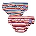 Vital Innovations Bambino Mio 2SWML-PS-OS Swim Nappy, Set of 2, Pink Stripes and Orange Stripes, Large