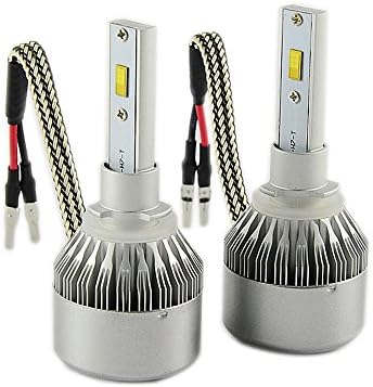 Car LED Headlight Bulbs Kit Hi/Lo Conversion Kit Super Bright Replacement Headlamp Bulb 880/881 6000K Pure White Pack of 2