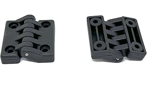 BSP STAMPAGGIO MATERIE PLASTICHE Set 8 Cerniere in Plastica Rinforzata PA 40x40 cm, Made in Italy – Kit 8 Pezzi per Ante e Sportelli – Resistenti a Urti, Umidità e Sole – Ideale per Cassette Elettriche, Nero Opaco (40x40 cm, 8 Pezzi)