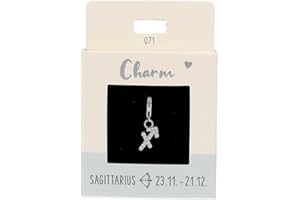 Depesche 11785-071 Charms Express Yourself-Ciondolo per collane e bracciali, Sagittario, Placcato Argento, Come Piccolo Regalo, Multicolore, Normal