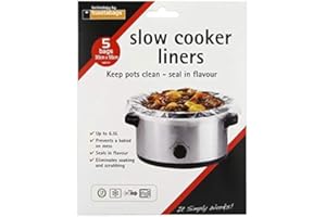 ZINC PRODUCTS 30 x 55cm Slow Cooker Liners PK 5 Hold Up to 6.5 Litre Safety Tested