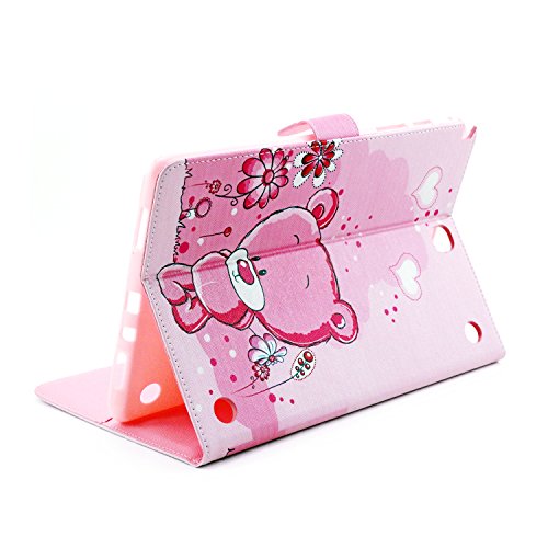 Galaxy Tab A 9.7 SM-T550 Hülle, Deenor Cute Colorful Design Flip Tasche PU Leder Abdeckung Stand Schutzhülle für Samsung Galaxy Tab A 9.7 SM-T550. (Bear) - 5