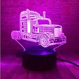 Smart Touch : Sensitive Touch-Taste, Diese 3D dimmbare Lampe kann zwischen 7 Farben gewechselt werden, je nach Stimmung und Umgebung können Sie verschiedene Farben wählen.