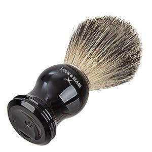 LUUK & KLAAS 100% Pure Badger Hair Shaving Brush with a high Quality Ebony Wooden Handle - Shaving-Foam Razor Brush… - Image 4