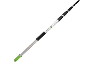 Axis Line Barre télescopique professionnelle de 1,7 / 3 / 4 / 4,5 ou 6 m avec pierre coulissante en 3 ou 4 parties et protection antidérapante (4 m)