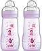 MAM Baby Bottle 270ml 2+ Months Pack of 2 - Available In Pink Or Blue (Pink)