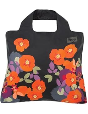 Envirosax Bloom Shopper Einkaufstasche–Schwarz mit Mohn