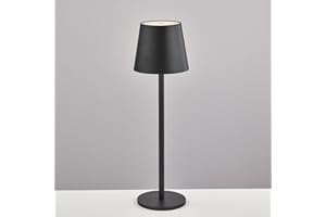 LEOLUX ILLUMINAZIONE Leolux Columbus Nero Lampada Da Scrivania, Senza Fili, Touch. Adatta Come Abajour Da Comodino. La Lampada Da Tavolo Ha 3 Colori Di Luci Led con Intensità Dimmerabile