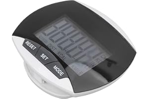 BRRNOO mètre de podomètre, podomètre, étape, kilomètre, Distance, Compteur de Calories, podomètre électronique numérique LCD avec Clip