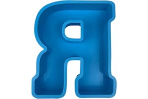 CMEILAU Molde grande de resina epoxi con alfabeto, molde de silicona con letras en inglés, moldes de fundición de letras del alfabeto 3D, molde de la A a la Z, molde de decoración para fiesta de cumpleaños